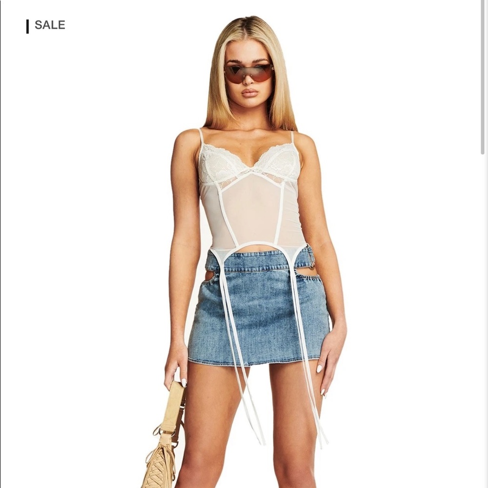 white i am gia nicole corset top